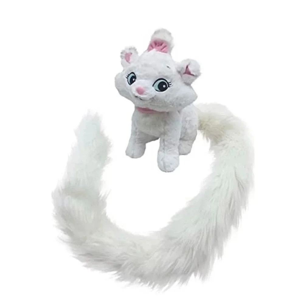 Disney‎ Parks Marie Aristocats Plush Stuffed Animal White Cat Pink Bow 48in boa